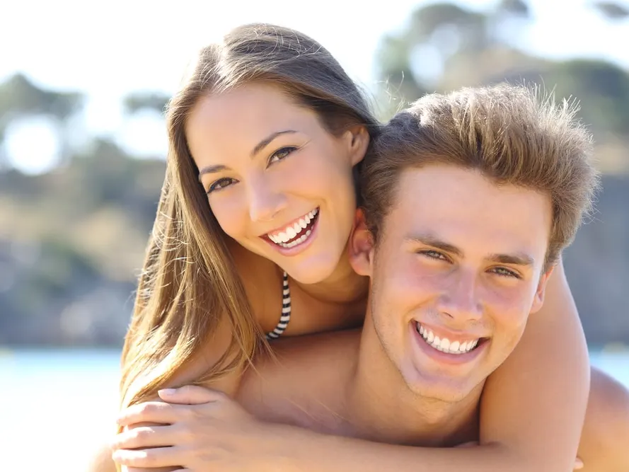 Couple with clear skin in Fountain Valley, CA