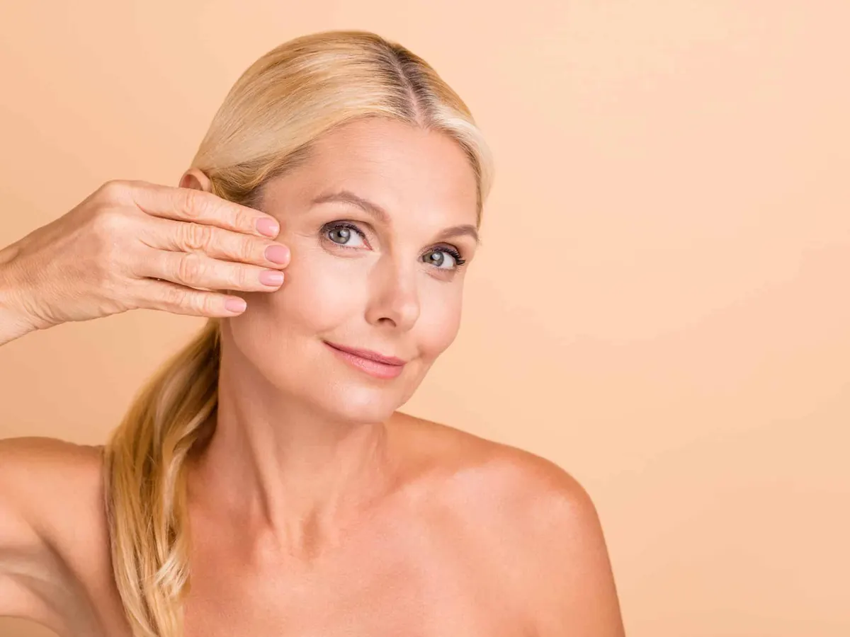 Woman with eczema following skincare routine in Fountain Valley, CA