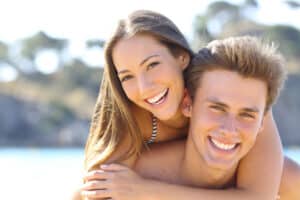 Couple with clear skin in Fountain Valley, CA